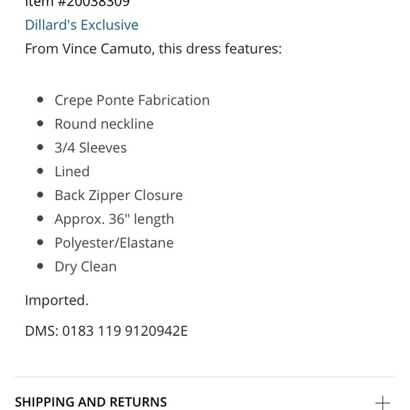 NWT Vince Camuto shift dress - Picture 2 of 8